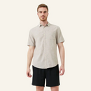 Camisa de Linho Masculina Manga Curta Holmes