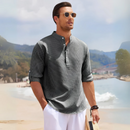 Camisa Masculina de Linho Listrada Marlin
