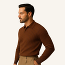 Camisa Modelo Polo Canelada Manga Longa Zinatti